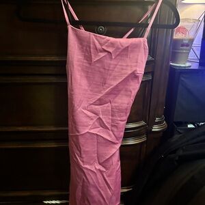 Pink Spaghetti Strap Dress